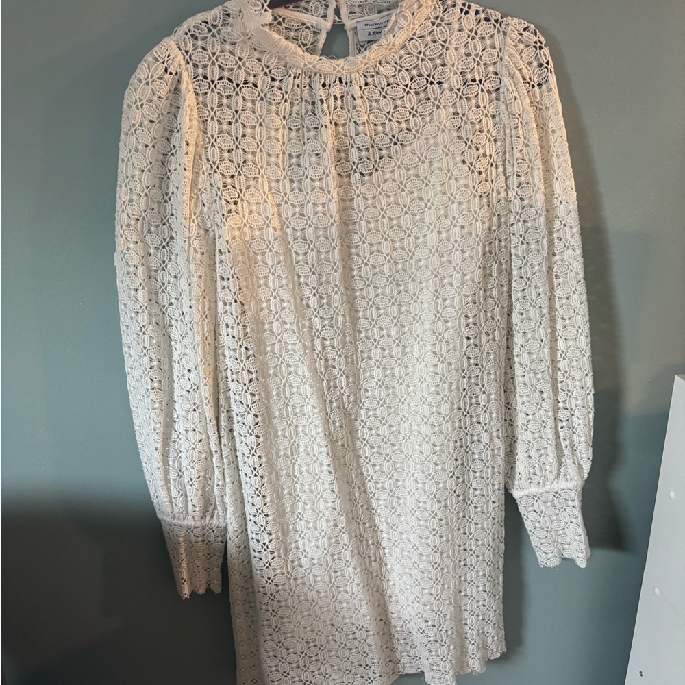 & Other Stories Lace Long Sleeve Dress